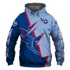 Tennessee Titans Zigzag Graphic Zip Hoodie Pullover For Fans