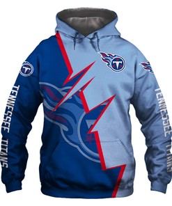 Tennessee Titans Zigzag Graphic Zip Hoodie Pullover For Fans