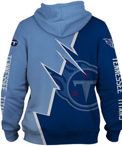 Tennessee Titans Zigzag Graphic Zip Hoodie Pullover For Fans