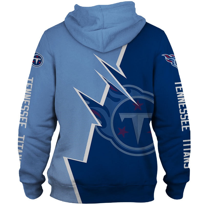 Tennessee Titans Zigzag Graphic Zip Hoodie Pullover For Fans