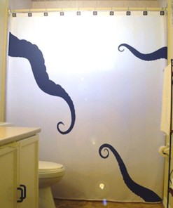 Tentacle Octopus Shower Curtain with Kraken Ocean Bathroom Decor Theme