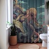 Tentacled Torment Octopus Sea Creature Shower Curtain, Underwater Bathroom Decor