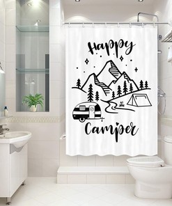 Tents Small Shower Curtain - Adventure-Inspired Camper Bathroom Decor