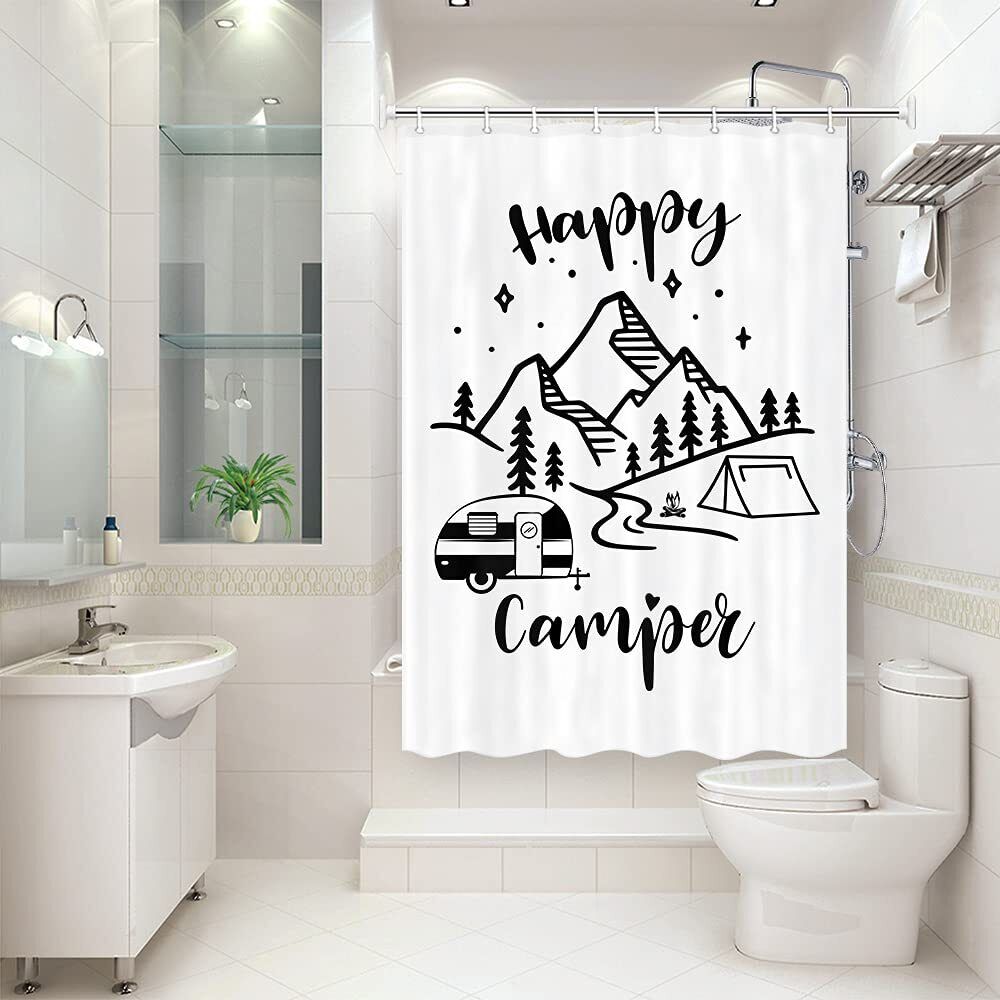 Tents Small Shower Curtain - Adventure-Inspired Camper Bathroom Decor