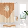 Terracotta Bohemian Southwestern Desert Sun Boho Shower Curtain For Apartment And Home Bathroom Decor.