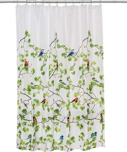 Terrasse Vintage Design Shower Curtain, Washable Cloth & Water-Resistant, 70W x 72H 