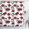 Terrifying Halloween Shower Curtain With Scary Pumpkin Print For Bathroom