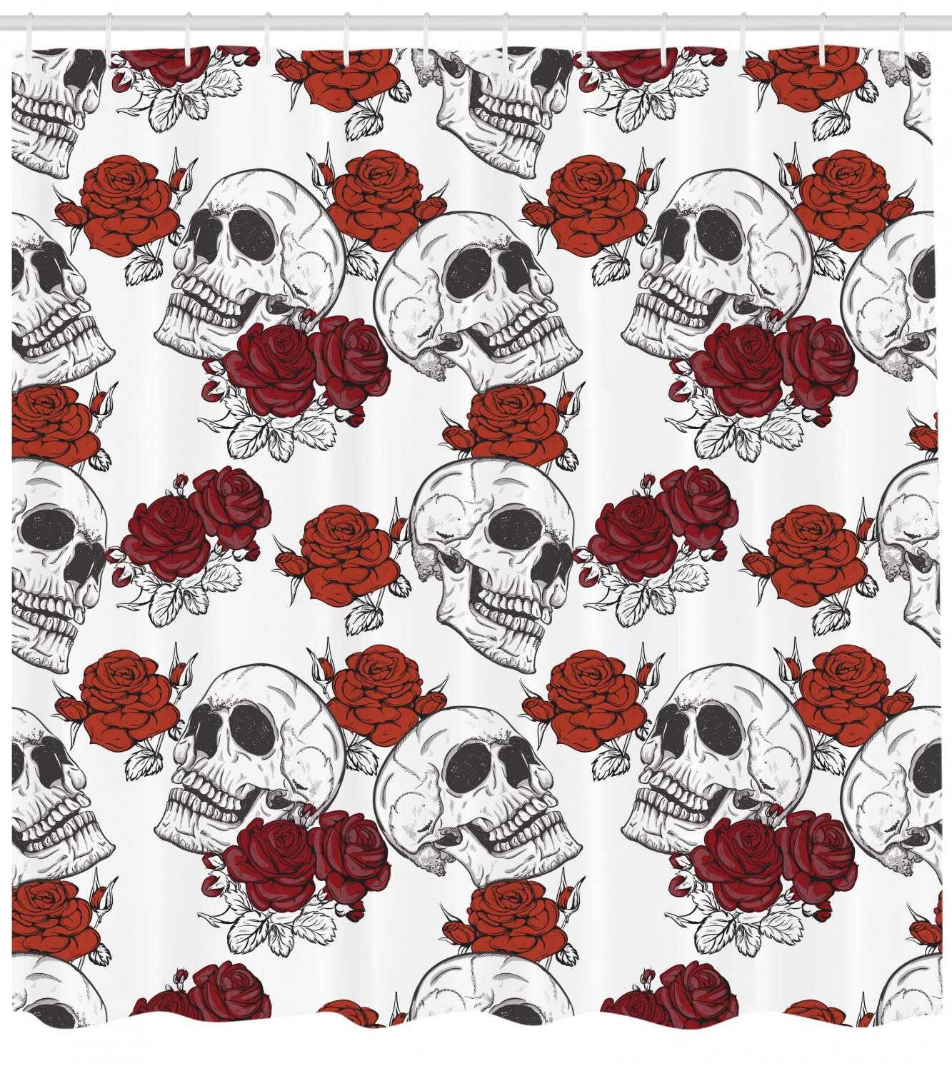 Terrifying Halloween Shower Curtain With Scary Pumpkin Print For Bathroom