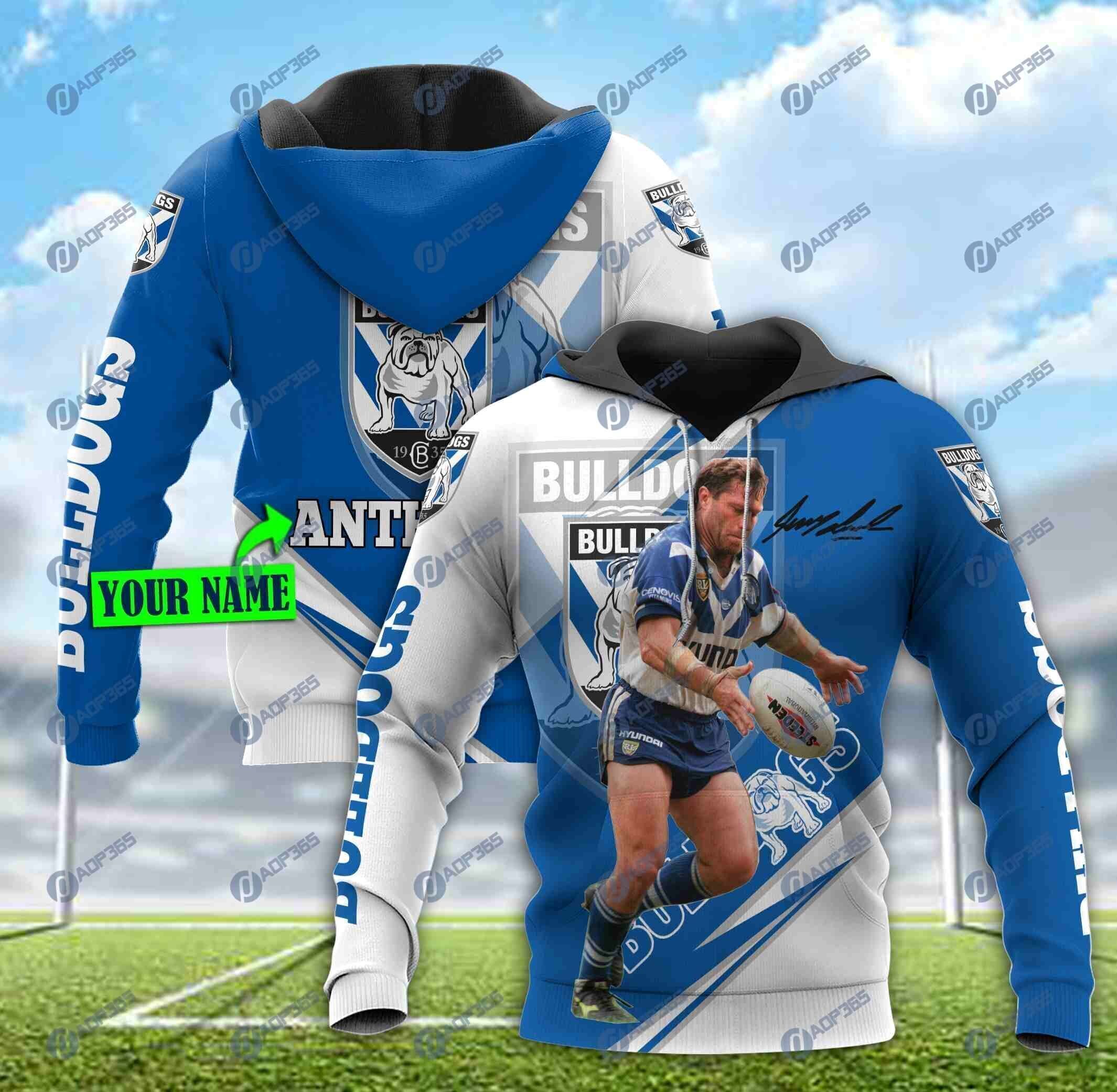 Terry Lamb Nrl Football Player Custom Name 3D All Over Print Hoodie - Canterbury Bankstown Bulldogs