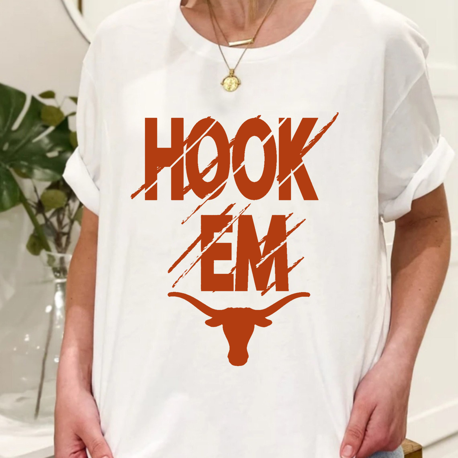 Texas Longhorn Steers Football Shirt, Hook Em Shirt For Fans