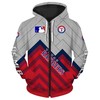 Texas Rangers All Over Print Baseball 3D Zip Hoodie For Fans