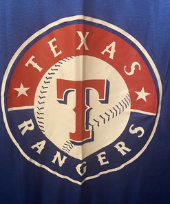Texas Rangers Baseball Shower Curtain with Jersey Cloth for Blue Red Bathroom Decor