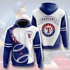 Texas Rangers Flame Balls Graphic All Over Print 3D Zip Hoodie For Fans