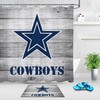 Texas Star Cowboy Rustic Wooden Plank Shower Curtain for Western Bathroom Decor 