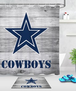 Texas Star Cowboy Rustic Wooden Plank Shower Curtain for Western Bathroom Decor
