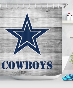 Texas Star Cowboy Rustic Wooden Plank Shower Curtain for Western Bathroom Decor