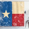 Texas Star Independence Symbol Print Shower Curtain for Bathroom Decor 