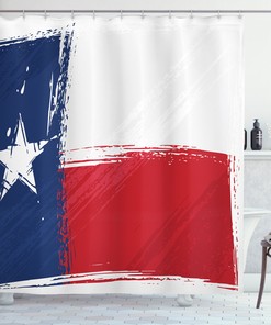 Texas Star Independent Country Print Shower Curtain for Bathroom Decor