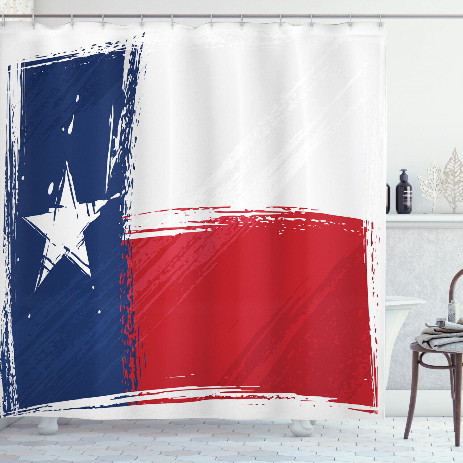Texas Star Independent Country Print Shower Curtain for Bathroom Decor