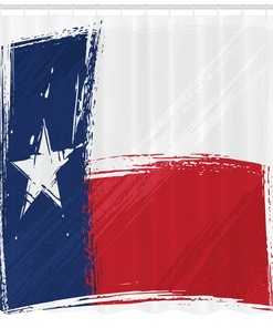 Texas Star Independent Country Print Shower Curtain for Bathroom Decor