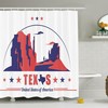 Texas Star Shower Curtain Fabric for Rustic Bathroom Decors 