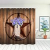 Texas Stars and Cowboy Boots Shower Curtain Bathroom Decor Fabric for Rustic Bathroom 