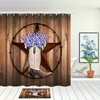 Texas Stars and Cowboy Boots Shower Curtain Decor Fabric for Western Bathroom 