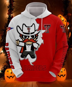 Texas Tech Red Raiders Mascot Printed All Over Print 3D Hoodie For Fans