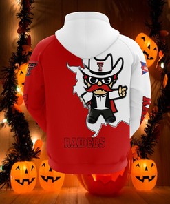 Texas Tech Red Raiders Mascot Printed All Over Print 3D Hoodie For Fans