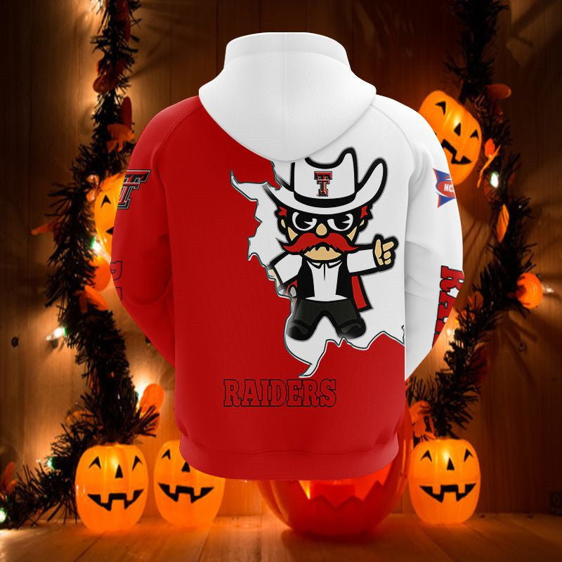 Texas Tech Red Raiders Mascot Printed All Over Print 3D Hoodie For Fans