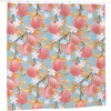 Textured Peach Tree Fruit Shower Curtain For Bathroom Decor 