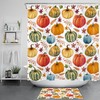 Thanksgiving Fall Harvest Shower Curtain Rustic Crop Pumpkin Bathroom Accessories
