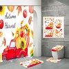 Thanksgiving Pumpkin Fruit Shower Curtain, Festive Bathroom Print