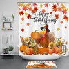 Thanksgiving Turkey and Pumpkin Shower Curtain, Waterproof and Festive Design for Bathroom