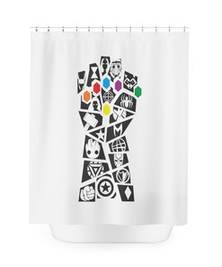 Thanos Infinity Gauntlet Shower Curtain Funny Avengers Marvel Fan Gift