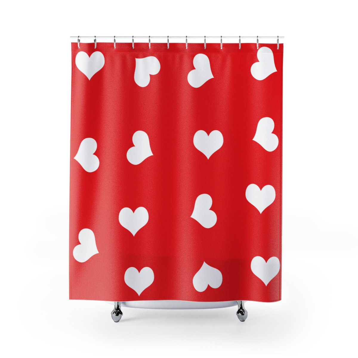 The Classic Heart Shower Curtain That Will Never Get Old