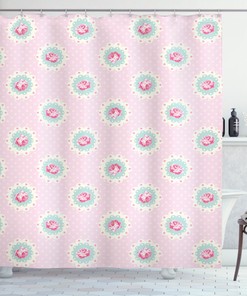 The Garden Cabin Print Shower Curtain, Shabby Chic Bathroom Decor