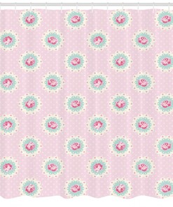 The Garden Cabin Print Shower Curtain, Shabby Chic Bathroom Decor