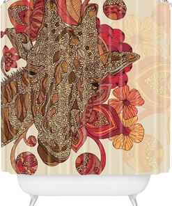 The Giraffe Shower Curtain By Valentina Ramos - A Classic And Sophisticated Design For Your Bathroom