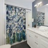 The Language of Flowers Blue Shower Curtain by Stacey Christensen