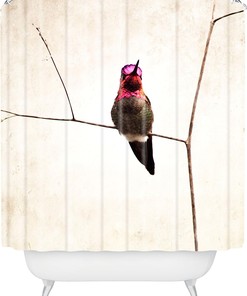 The Little Hummingbird Shower Curtain By Bree Madden - A Refreshing Addition To Your Bathroom