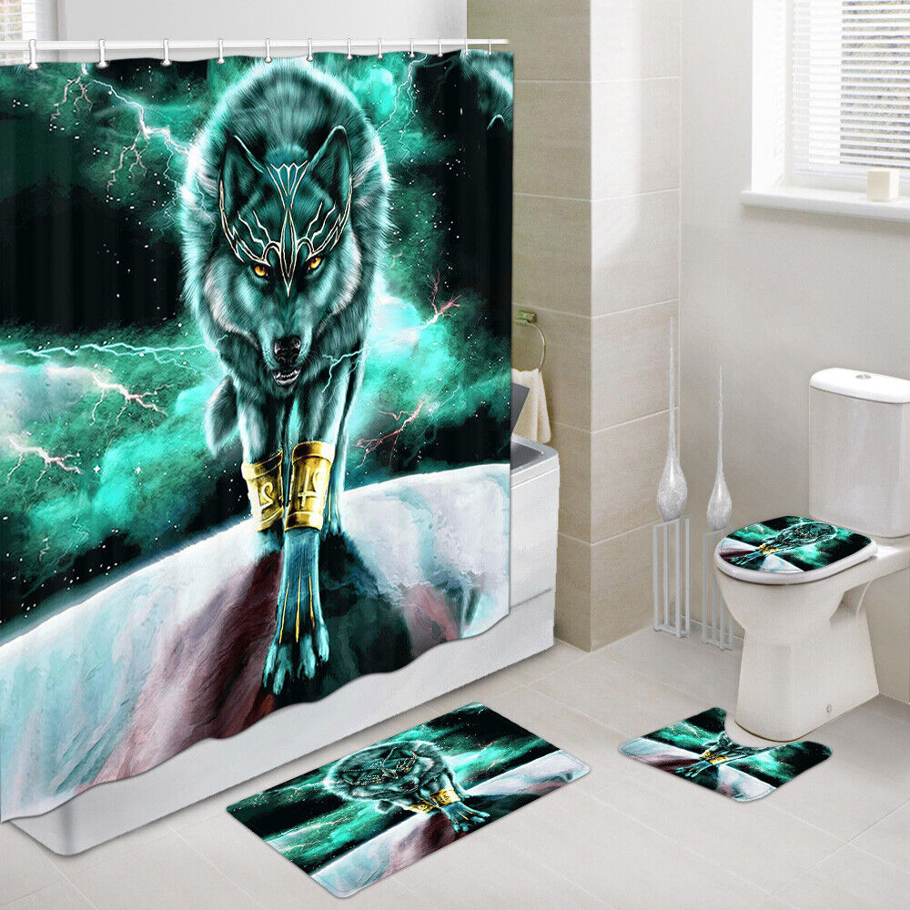 The Universe Wolf Spirit Shower Curtain