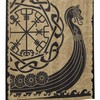 The Vikings Ancient Scandinavian Pattern Norse Runes Shower Curtain for Unique Home Decoration