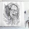 Theatre Mast Tattoo Style Art Koi Fish Shower Curtain, Cloth Fabric Bathroom Décor