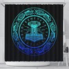 Thor's Hammer Mjolnir Norse Vikings Shower Curtain Cover, 3D Print Pattern for Bathroom/Laundry Waterproof