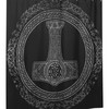 Thor's Hammer Mjolnir Viking Runes Norse Mythology Shower Curtain for Unique Bathroom Dcor