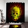 Thrilling Electric Skull Shower Curtain for Gothic Decor