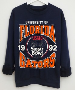 Throwback Glory Vintage Florida Gators Jersey T Shirt Retro Sugar Bowl Graphic