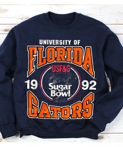 Throwback Glory Vintage Florida Gators Jersey T Shirt Retro Sugar Bowl Graphic