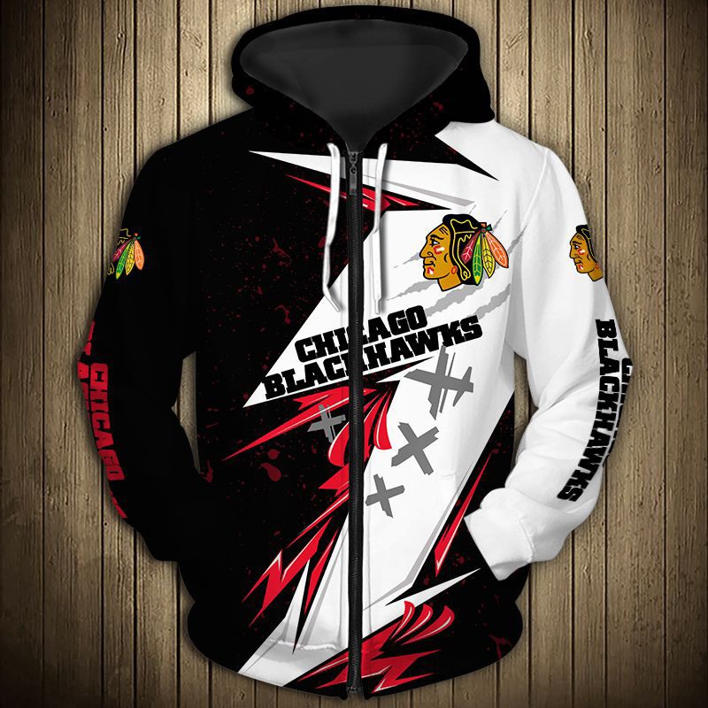 Thunder Design Pullover Chicago Blackhawks Nhl Hoodie - For Stylish Fans